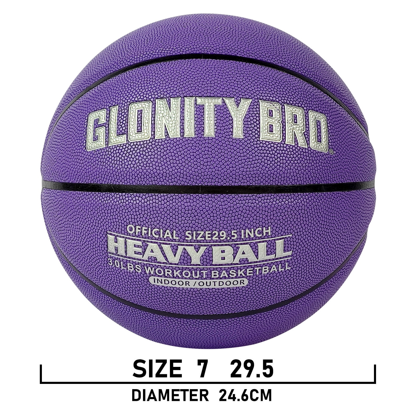 Weighted Training Basketball 3/2.2LBS Indoor And Outdoor High Quality Composite Basketball For Improve Dribbling Passing Purple