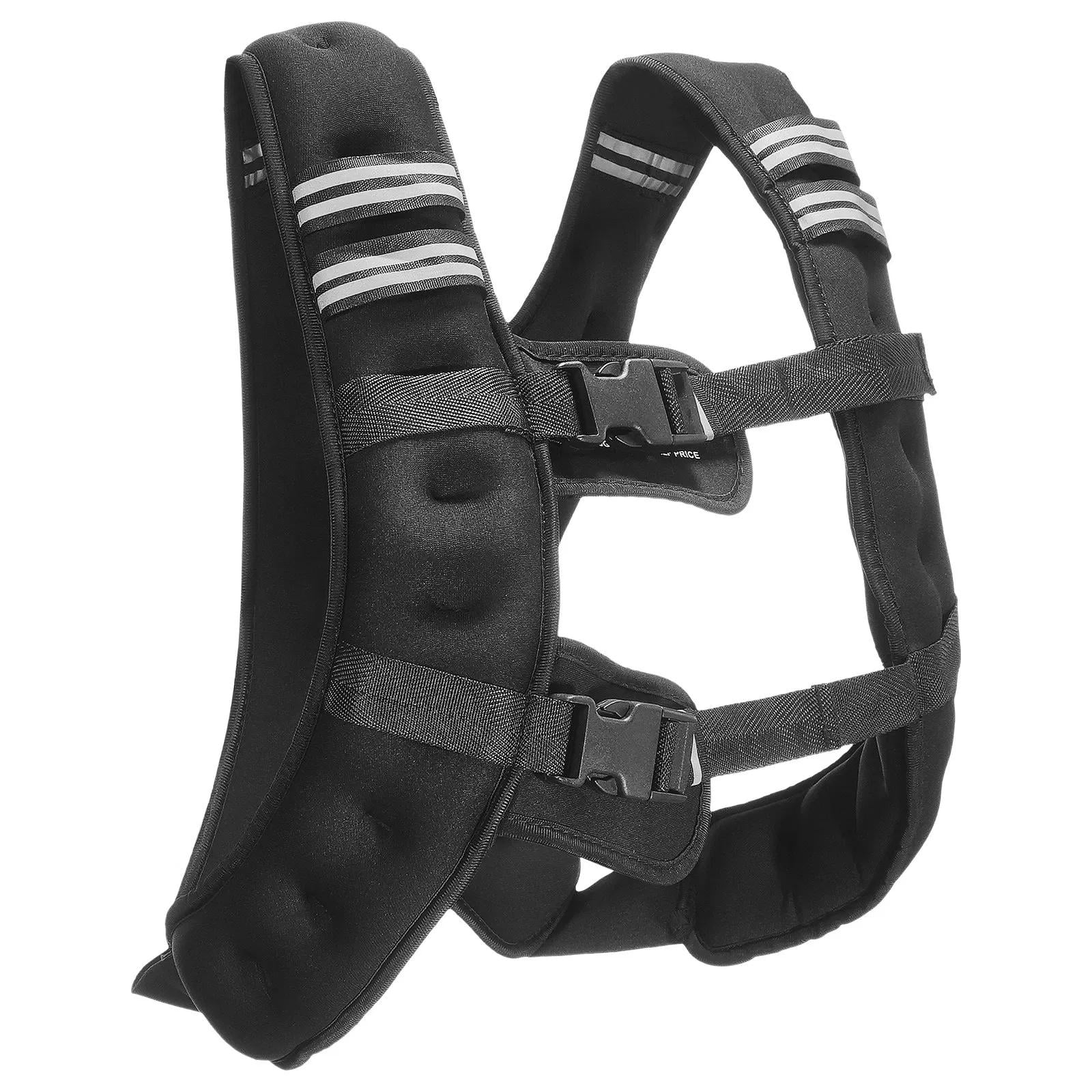 Weighted Vest, 12 lbs Weight Vest with Reflective Stripe, Adjustable Buckle Body Weight Vest for Men Women, Workout Equipment for Strength Training, Running, Jogging, Fitness and Weight Loss