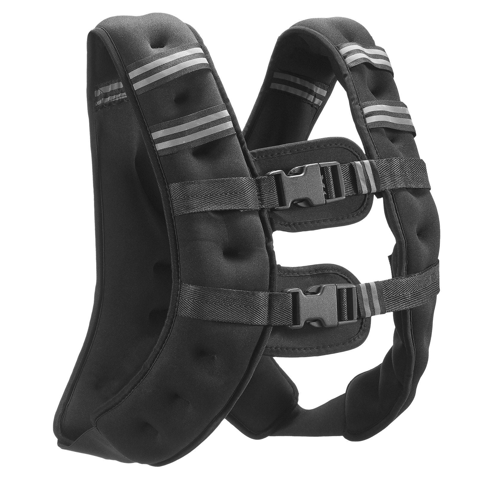 Weighted Vest 16 lbs Adjustable Reflective Stripe Strength Training Running Fitness Weight Loss for Men Women