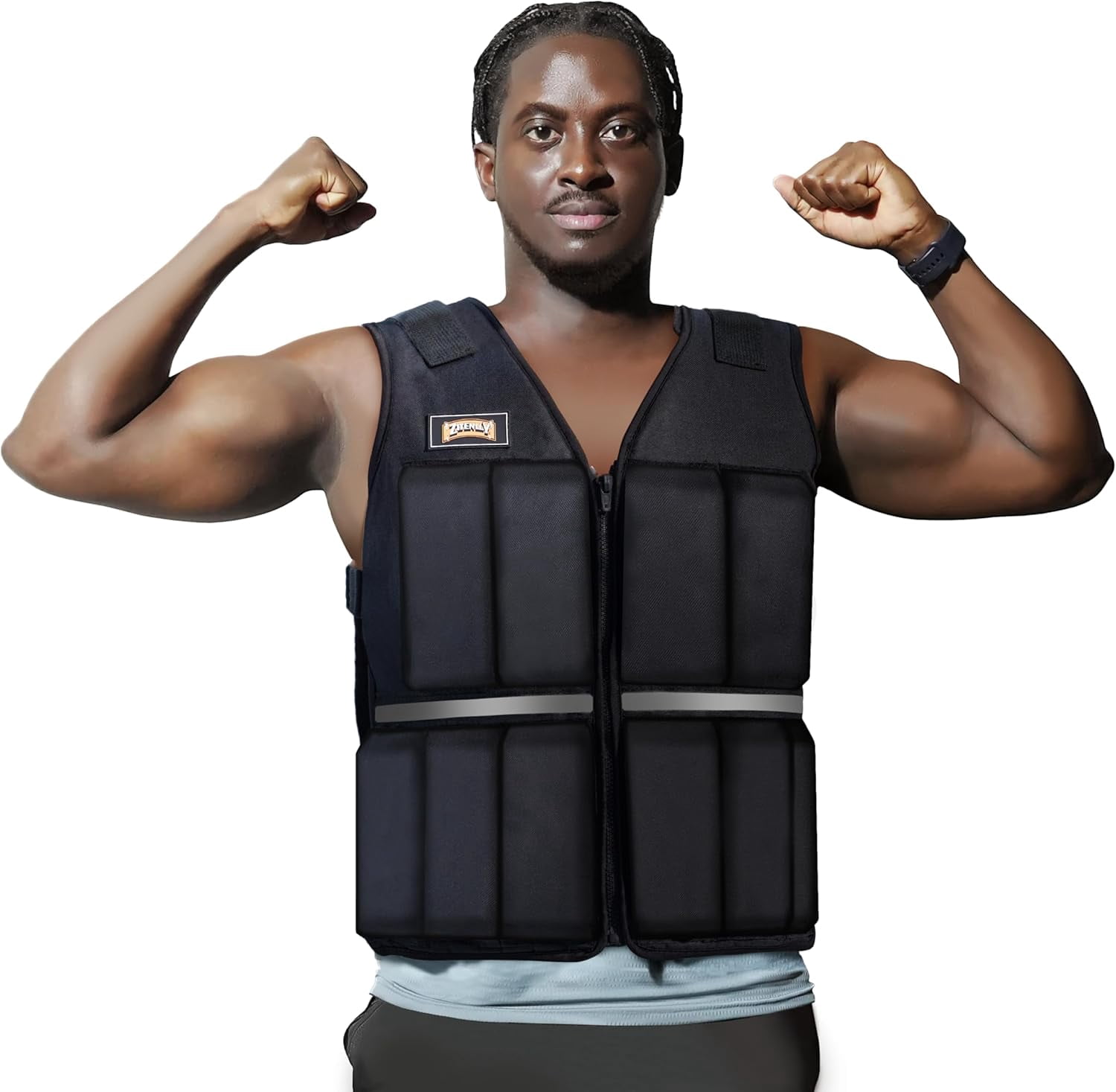 Gilet Lesté APEXUP Homme 30 Lbs (13,6 Kg) - Musculation - Noir