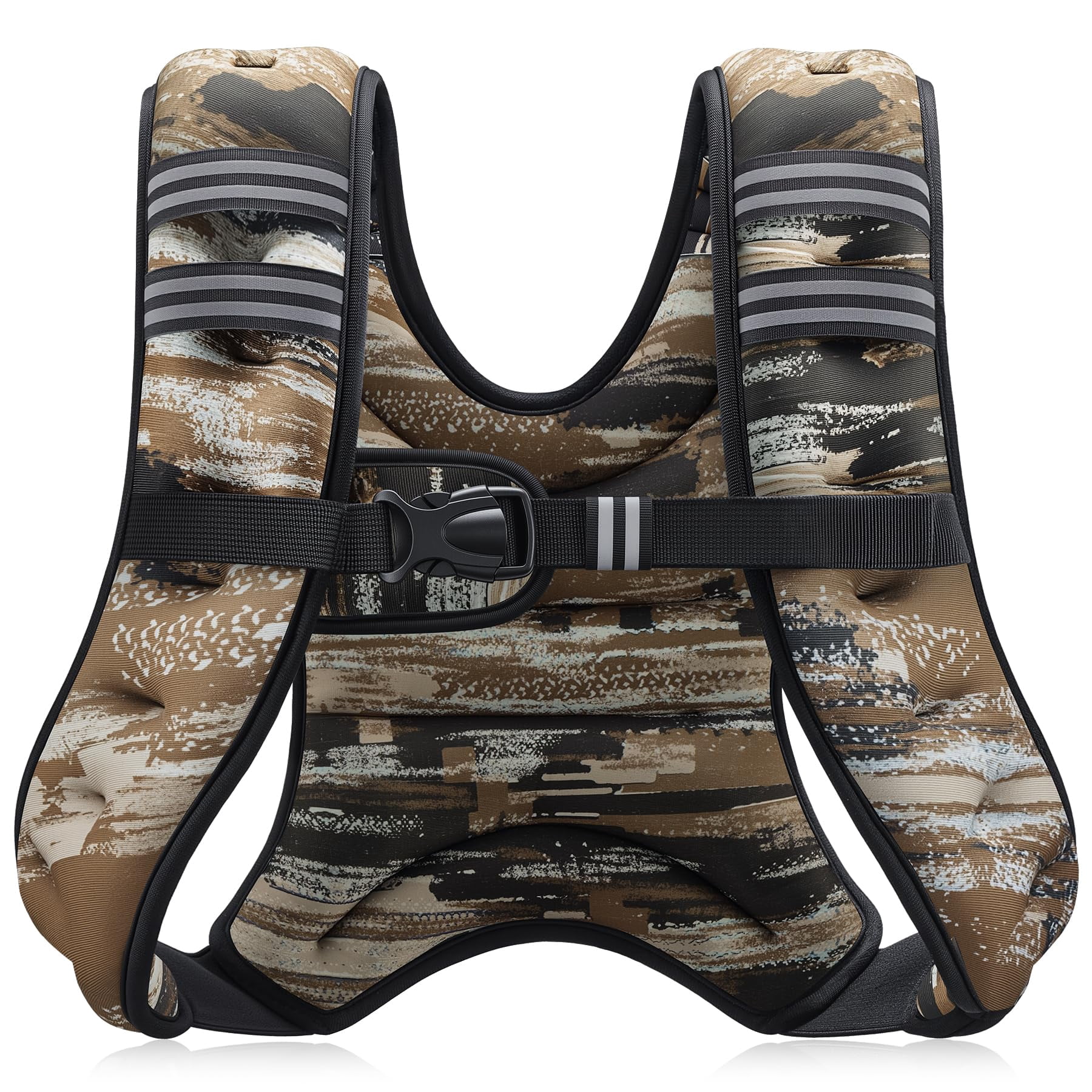 Weighted Vest 6-30lb with Reflective Stripe for Workout Running Fitness Strength Training