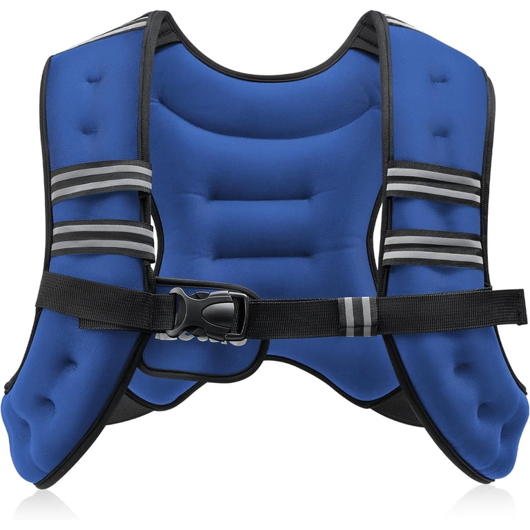 Weighted Vest Adjustable 6lb 8lb 12lb 16lb 20lb 25lb 30lb For Men Women With Reflective Stripe For Fitness Training | UK