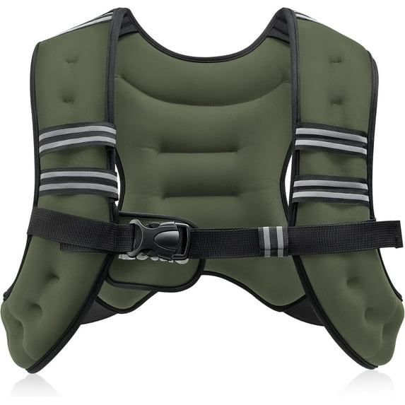 Weighted Vest,Weight Vest with Reflective Stripe for Workout, Strength Training, Running, Fitness, Muscle Building, Weight Loss, Weightlifting