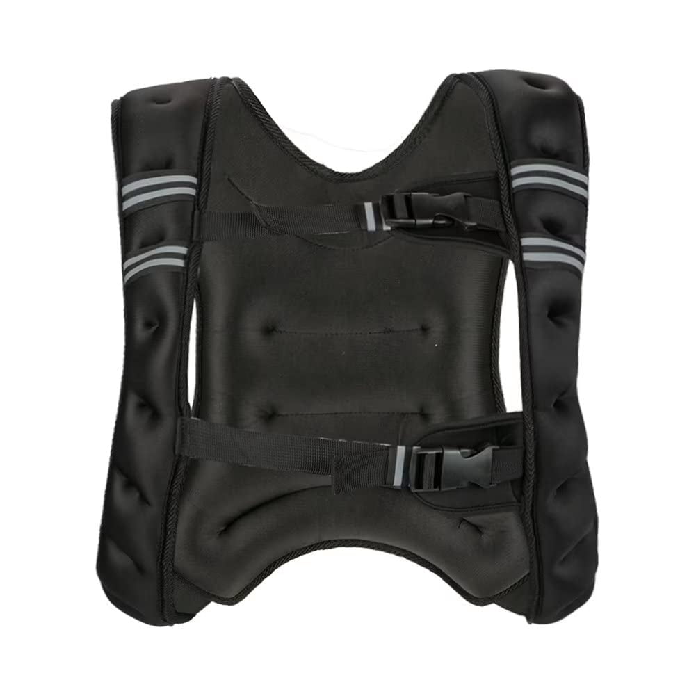 Weighted Vest for Men & Women, Adjustable Fitness Vest with Reflective Stripes & Mesh Pocket for Strength Training, Cardio, Running & Weight Loss - 30lb