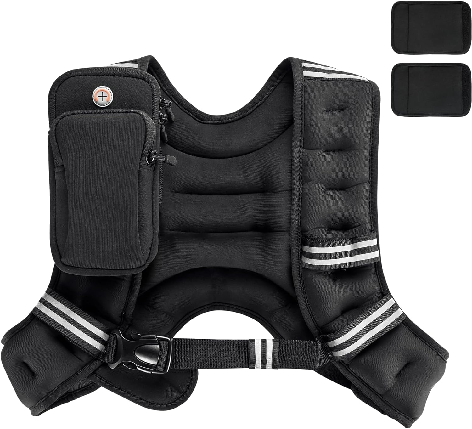 20LB Weighted Vest For Men & Women - Adjustable Fitness Vest With Reflective Stripe For Running & Training