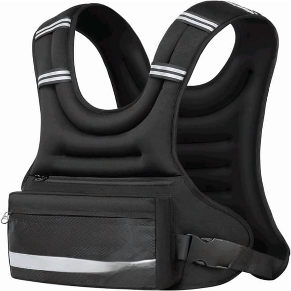 Weighted Vest Woman & Men,10lb Plus Size Weighted Vest With Phone Pockets & Reflective Strips for Walking, Running, Hiking,Rucking, Workout, Strength Training
