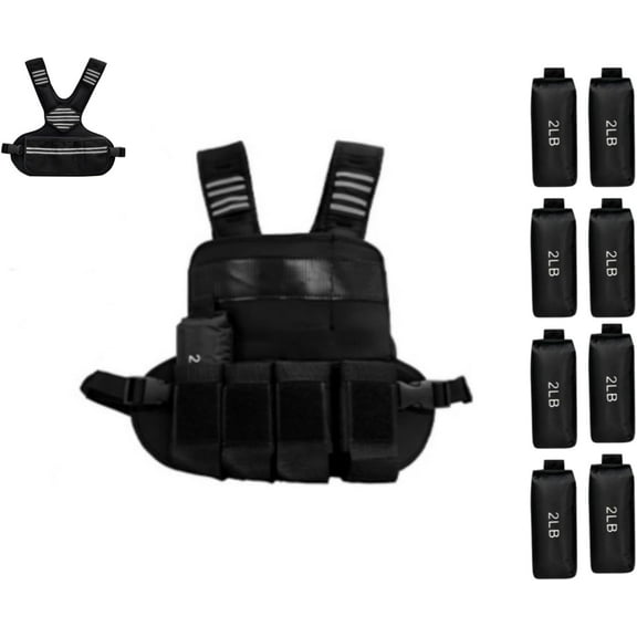 Weighted Vest for Women,4-10/6-20 Adjustable Weight Vest with Reflective Strips and Large Pocket for Home Workouts,Adjustable Body Weight Vest Exercise Set for Cardio and Strength Training