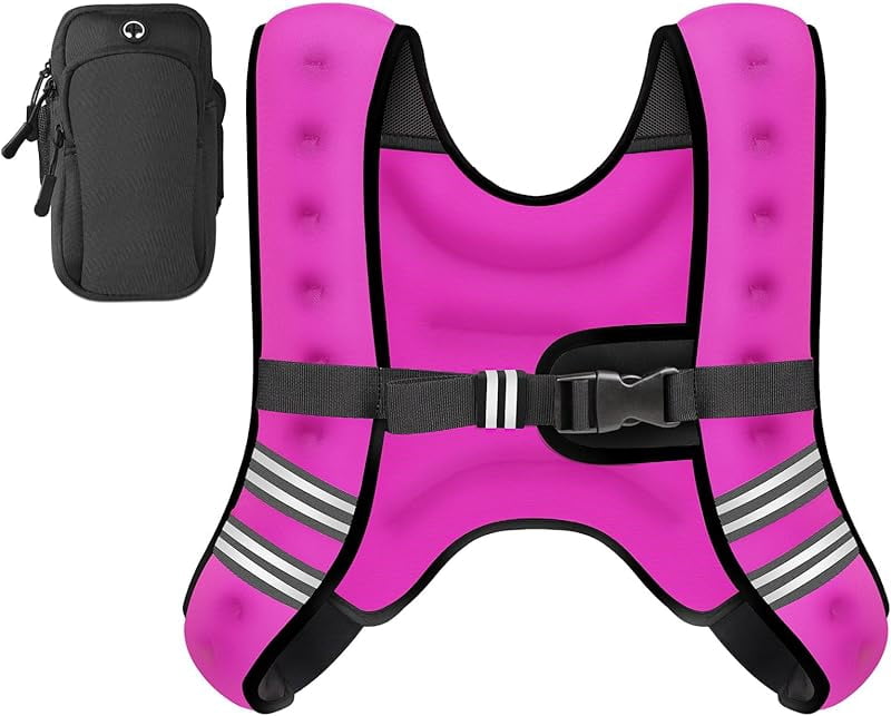 Weighted Vest for Women Men, 8lb/12lb/16lb/20lb/25lb/30lb Weighted Vest Woman Adjustable Weights for Walking, Strength Training, Running, Muscle Building
