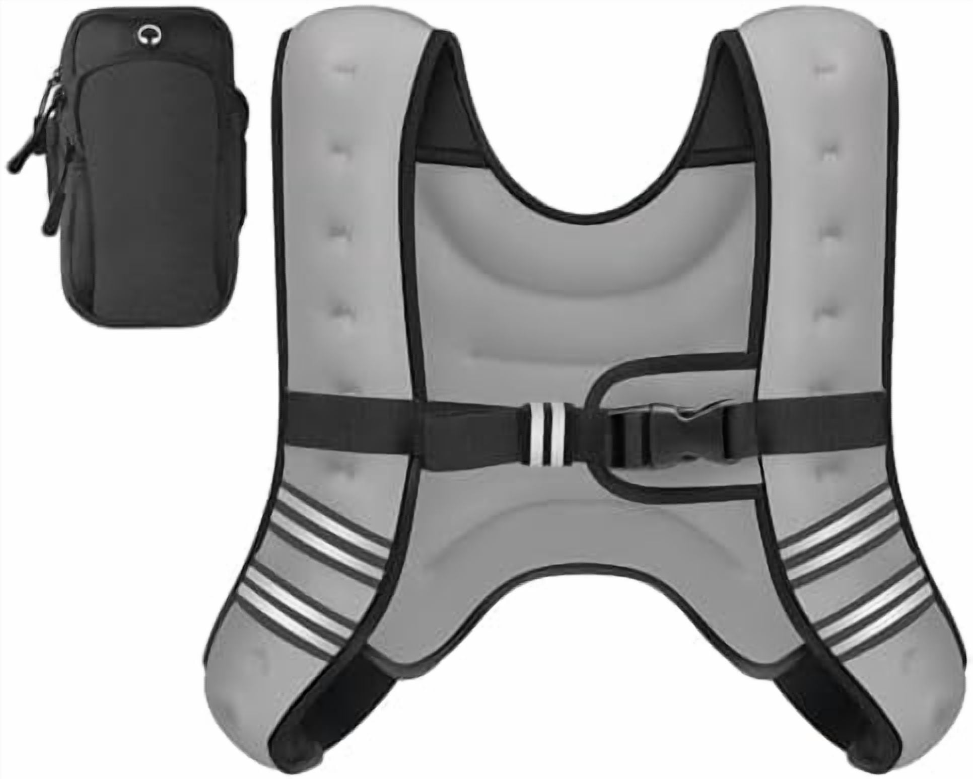 Gilet Lesté Zelus - Poids Ajustable De 6 à 30 Lb, Bandes Réfléchissantes, Pour Entraînement Gilet Lesté Musculation