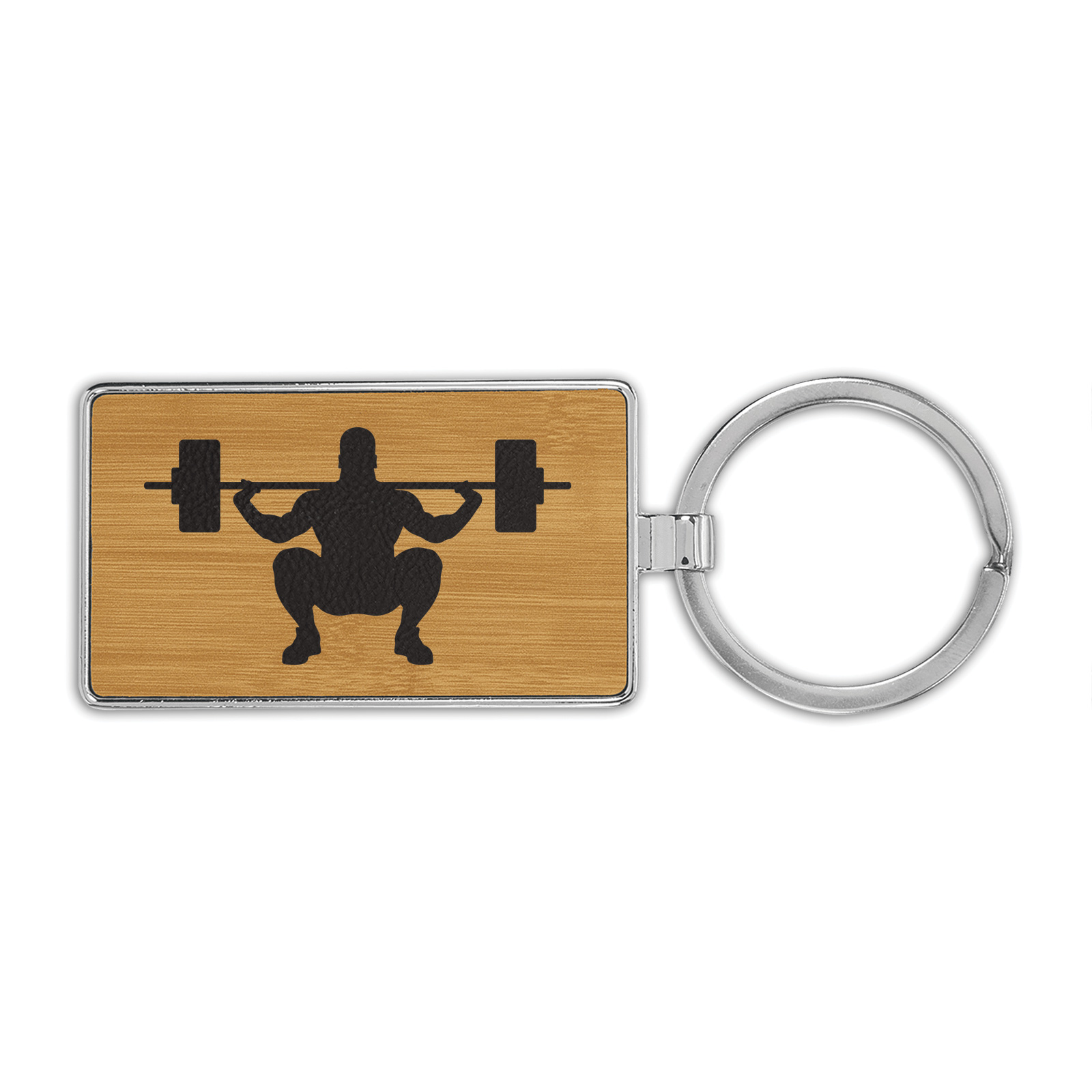 Weightlifting Deadlift Premium Leatherette Keychain fitness gym workout ...