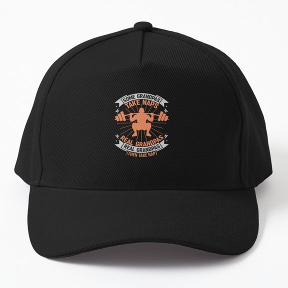 Weightlifting Grandpa Baseball Hat, Some Grandpas Take Naps Strength Training Cap