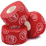 WOD Nation Weightlifting Hook Grip Athletic Tape - Sweat-Proof Grip Tape for Powerlifting - Easy-Tear Thumb & Finger Wraps - Versatile for Gymnastics & Climbing - Pack of 12, 23 ft Rolls, Red