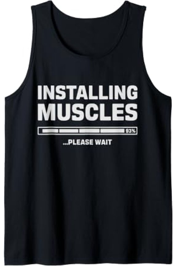 Weightlifting Installing Muscles Workout And Gym Weightlifter Tank Top Size S-3XL