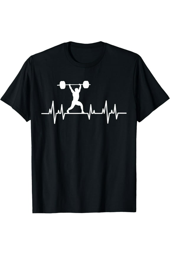Weightlifting Lifting Powerlifting Bodybuilding Heartbeat T-Shirt