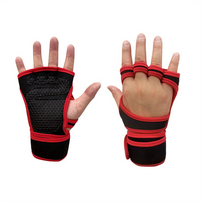 Weightlifting Men/Women Half Finger Gloves Gym Workout Training ...