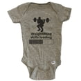 thumbnail image 1 of Weightlifting Skills Loading Funny Squats Baby Bodysuit - Grey, 1 of 2