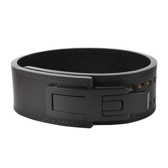 Weightlifting Waist Support Belt Lever PowerLifting Belt Heavy Duty Strength Powerlifters Gym Squat Belt Fitness Protective Gear (Black,M (waist 80-95cm))