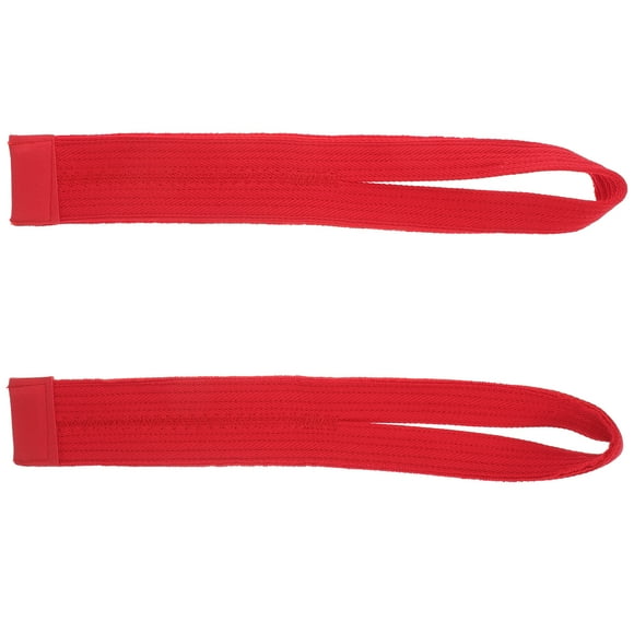 Weightlifting Wrist Straps Fitness Support for Horizontal Bar Deadlift Wristband Red Cotton