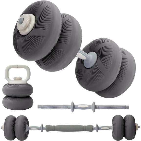 Weights Dumbbells Set,Free Weight Set with Connector, 4 in1 Dumbbells Set as Barbell, Kettlebells, Push up Stand, Weight Plate, Fitness Exercises for Gym