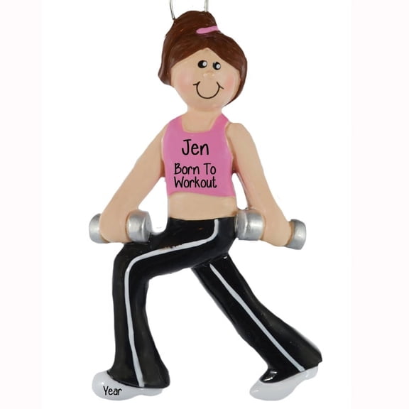 Weights Girl Personalized Christmas Ornament DO-IT-YOURSELF