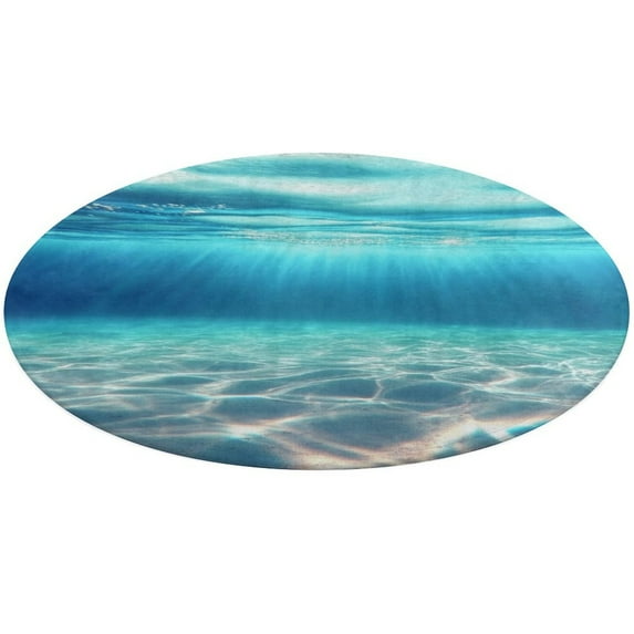 Weiguang (11) Washable Round Rug -Circle Area Rugs for Nursery Bedroom, Vintage Non Slip Non Shedding Low Pile Carpet for Living Room Coffee Table Entryway