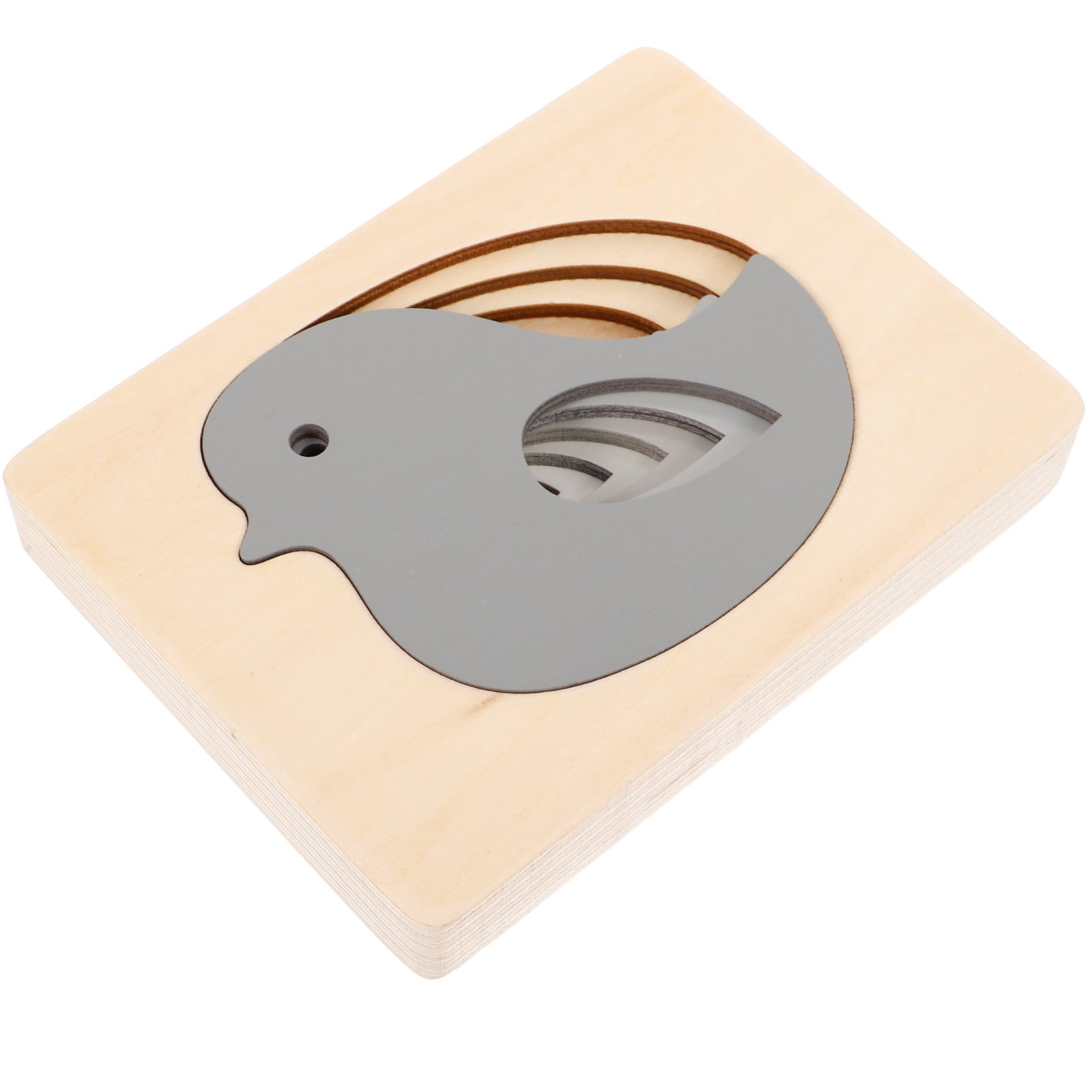 Wooden Whale Puzzle For Kids - Multi-Layered 3D Animal Educational Toy With Gradient Colors