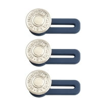 Weikingp 3Pcs Jeans Extendable Button Pants Waist Extension Extended Nail-Free Detachable (Clearance) A Silica gel