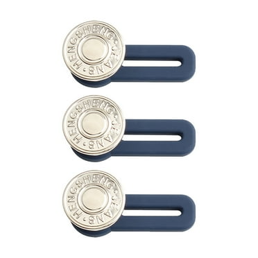 Weikingp 3Pcs Jeans Extendable Button Pants Waist Extension Extended Nail-Free Detachable (Clearance) A Silica gel