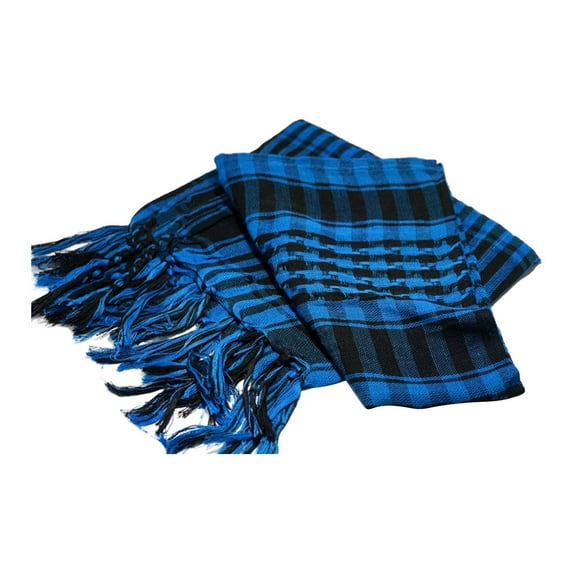 Weikingp Bandanas for Women Long Scarf Arab Plaid Fringe Lightweight Scarf Cotton Head Neck Scarf with Tassel for Outdoor Camping Accessory Unisex Shawl for Women Blue One Size Clearance!