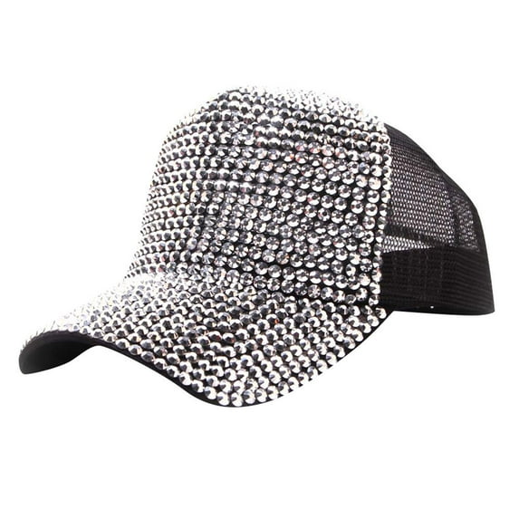 Weikingp Baseball Cap Women Man Embroidered Flower Denim Cap Fashion Baseball Cap Topee Womens Baseball Caps Sun Hat () Silver Cotton