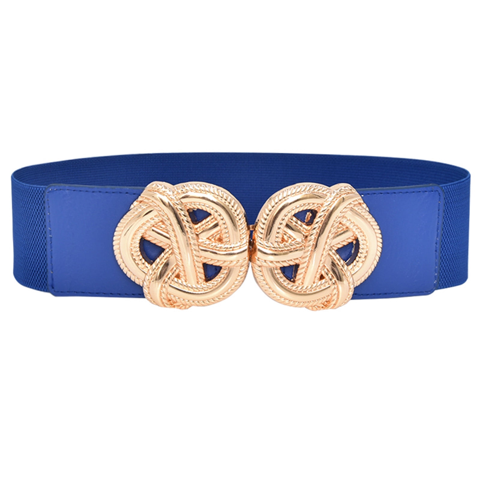 Women's Western Double Buckle Belt - Stretch Elastic Wide Waist Belt For  Dresses & Shirts, Cowgirl Style (