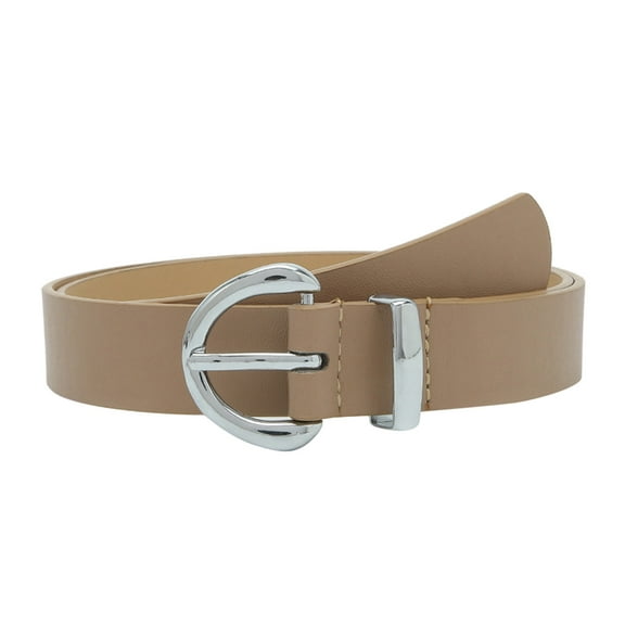 Weikingp Belts for Women Womens Leather Belts for Jeans Dresses Fashion Gold Buckle Ladies Belt Western Belts for Woman Womens Belt Khaki Pu