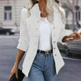 thumbnail image 1 of Weikingp Blazers for Women,Women'S Business Casual Buttons Pockets Open Front Suit Cardigan Womens Blazer Tops for Women Trendy Clearance White 2Xl, 1 of 7