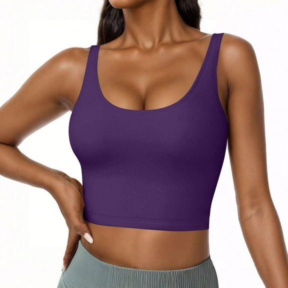 Weikingp Camisole Tops For Women Built In Bra Support Tank Tops For Women Tight Tank Tops For Women Women'S Tanks & Camis Shapewear Tank Tops For Women Purple S