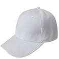 thumbnail image 1 of Weikingp Baseball Cap Baseball Cap Blank Hat Solid Color Adjustable Hat Black Womens Baseball Caps Sun Hat () White Canvas, 1 of 3