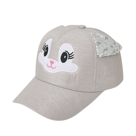 Weikingp Clearance! Baseball Cap, Bunny Sunhat Hats Cartoon Cap Beret Girls Sun Soft Baby Hat Boy Eaves Baseball Kids Hat, Womens Baseball Caps, Sun Hats for Women Grey