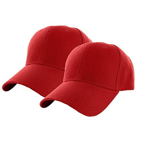 Weikingp Clearance! Baseball Cap, Hat Summer Mens Baseball Solid Sports Casual Color Outdoors Cap 2Pc Summer Baseball Caps, Womens Baseball Caps, Sun Hats for Women Red