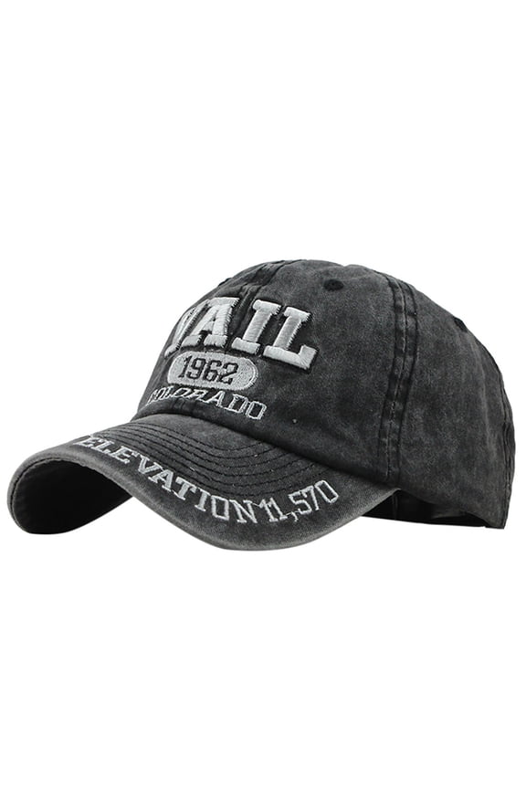 Baseball Cap, Unisex Topee Baseball Denim Embroidered Fashion Hat Casual Letter Cotton Cap Baseball Caps, Womens Baseball Caps, Sun Hats for Women Black