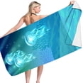 thumbnail image 1 of Weikingp Clearance! Beach Towels Oversized Beach Towel Extra Large Super Absorbent No Sand Thick Microfiber Beach Towel Cute Ocean Beach Towel 75Cm X 10Cm Suitable for Men Ladies And Girls Bath Towels, 1 of 3