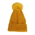 thumbnail image 1 of Weikingp Clearance! Beanies Hats Men, All Girls Boys Winter Hats Fleece Warm Thick Fashion Knitted Hat, Beanie for Women, Baby Beanie Yellow, 1 of 4