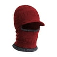 thumbnail image 1 of Weikingp Clearance! Beanies Hats Men, Men And Women Winter Ear Cold Plush Neck Thickened Knitted Hat, Beanie for Women, Baby Beanie Red, 1 of 3