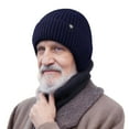 thumbnail image 1 of Weikingp Clearance! Beanies Hats Men, Men Knitted Hat Women Earflap Winter Hats Mens Wool Cap Warm Cap Slouchy with Ear Warmer, Beanie for Women, Baby Beanie Navy, 1 of 4