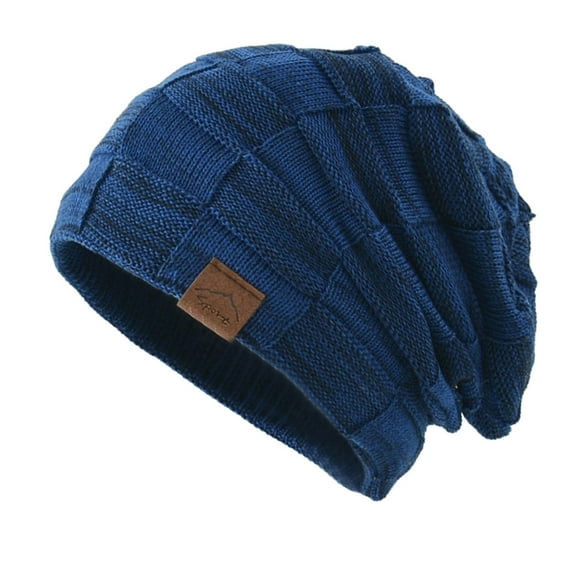 Weikingp Clearance! Beanies Hats Men, Women Winter Mixed Color Wool Knitting Hat Warm Fashion Pullover Warm Hat, Beanie for Women, Baby Beanie Blue