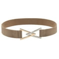 thumbnail image 1 of Weikingp Belts for Women, Women Buckle Waist Elastic Wide Belt Stretch Fashion Lady Dress Belts Wide Belt, Womens Belt, Western Belts for Woman Beige, 1 of 3