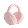 thumbnail image 1 of Weikingp Clearance! Hats for Women, Women Winter Ear Adjustable Faux Ear Warmer Warm Windproof Plush Earmuffs Foldable for Men Girl, pink1, 1 of 2