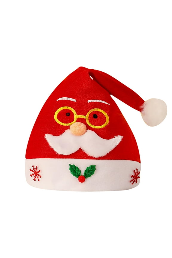 Clearance! Hats for Women, for Party Holiday Xmas Christmas Unisex Hat Hat for Adults Hat Santa Supplies Baseball Caps, L