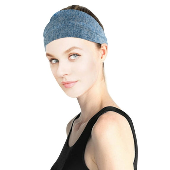 Weikingp Clearance! Headbands for Women, Women Knotted Turban Head Wrap Headband Wide Elastic Headband Sport Yoga, Bandanas for Women, Bandanas for Men Blue