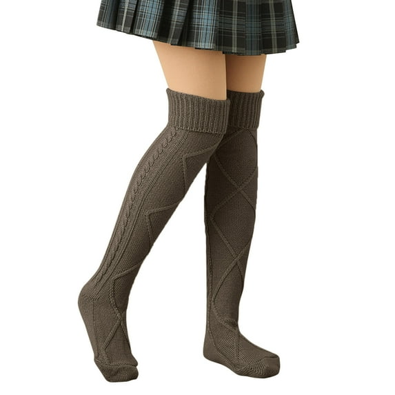 Weikingp Clearance! Long Socks Thigh High Cotton Socks, Women Casual Wool Pile Socks Soild Color Over Knee Woolen Stockings, Socks for Women, Mens Socks E