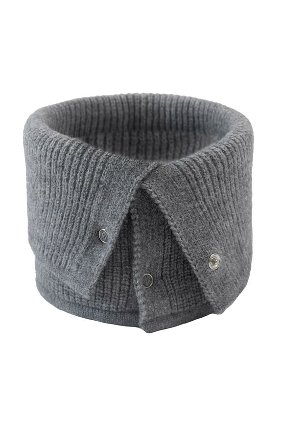 Clearance! Scarf for Women, Neck Warm Mens Wool Bib Womens Scarf Winter Double Thick Knit Ring Unlimited Scarf Warm And Windproof, Grey