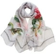 thumbnail image 1 of Weikingp Clearance! Silk Scarf, Scarfs for Women Lightweight Print Floral Pattern Scarf Shawl Fashion Scarves Shawls And Wraps for Spring, Grey, 1 of 3